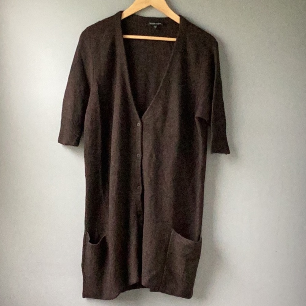 EILEEN FISHER Wool & Cashmere blend Long Cardigan Sweater